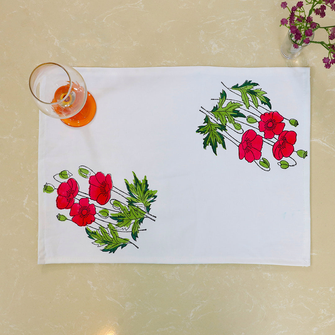 Poppy Affairs Table Mats & Napkins