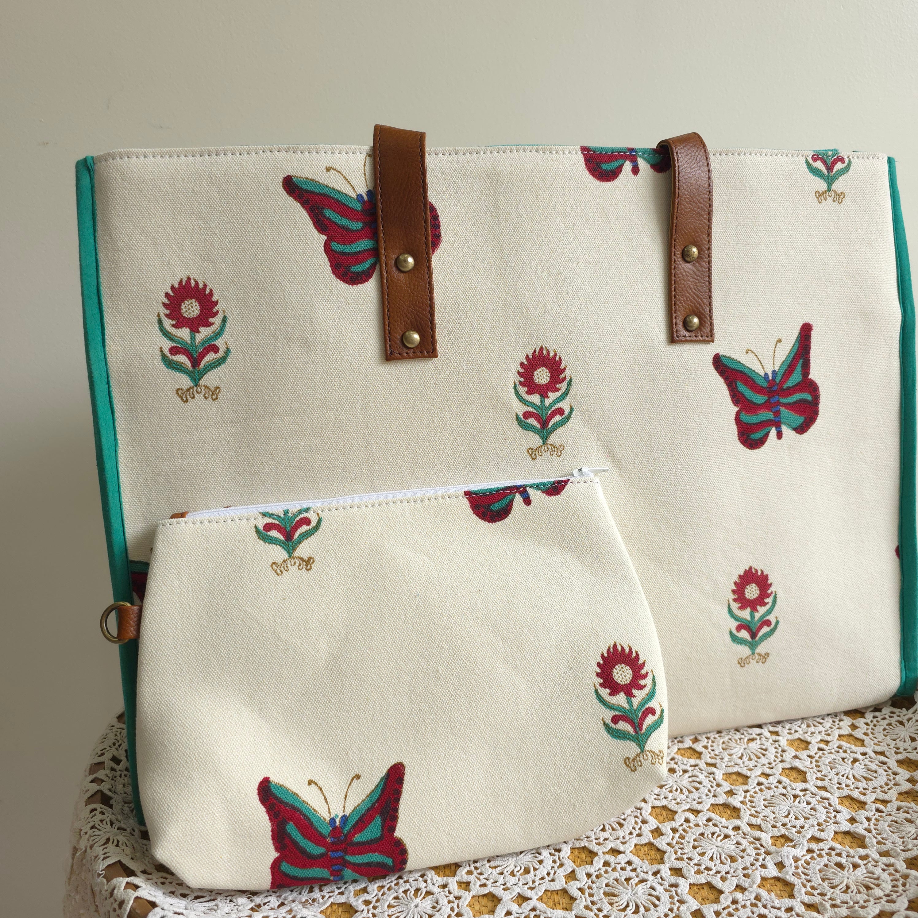 Butterfly Freedom - Red & Aqua Green