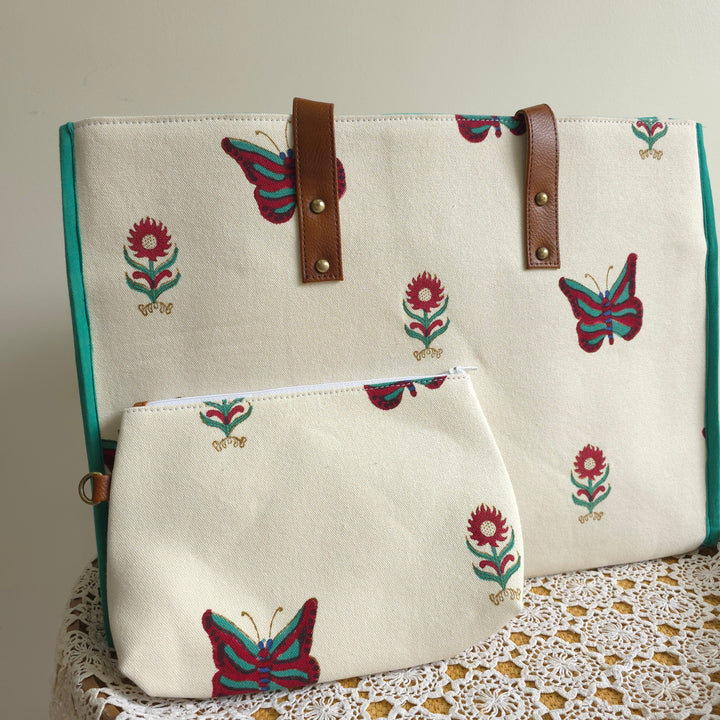 Butterfly Freedom - Red & Aqua Green