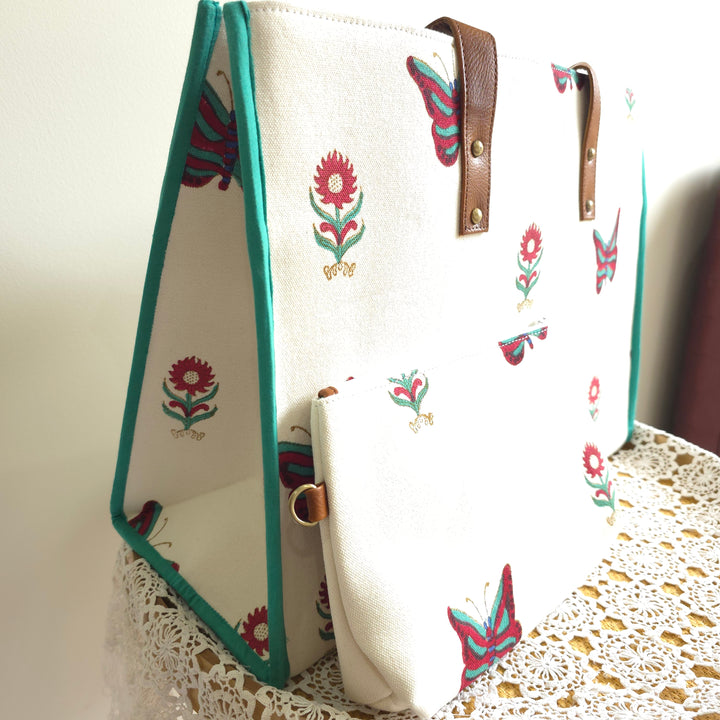 Butterfly Freedom - Red & Aqua Green