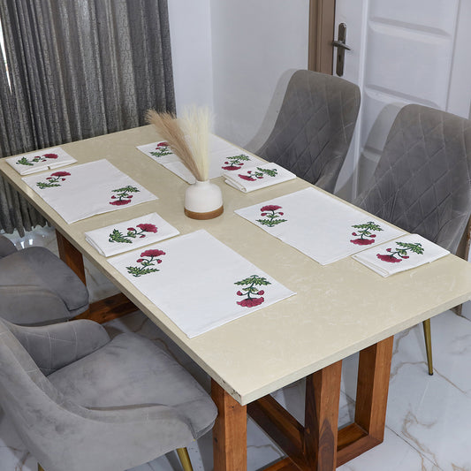 Elegant Lily Table Mats & Napkins