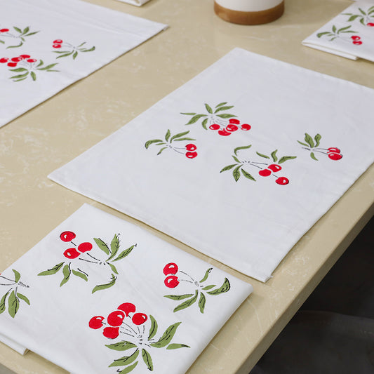 Cherry Crush Table Mats & Napkins