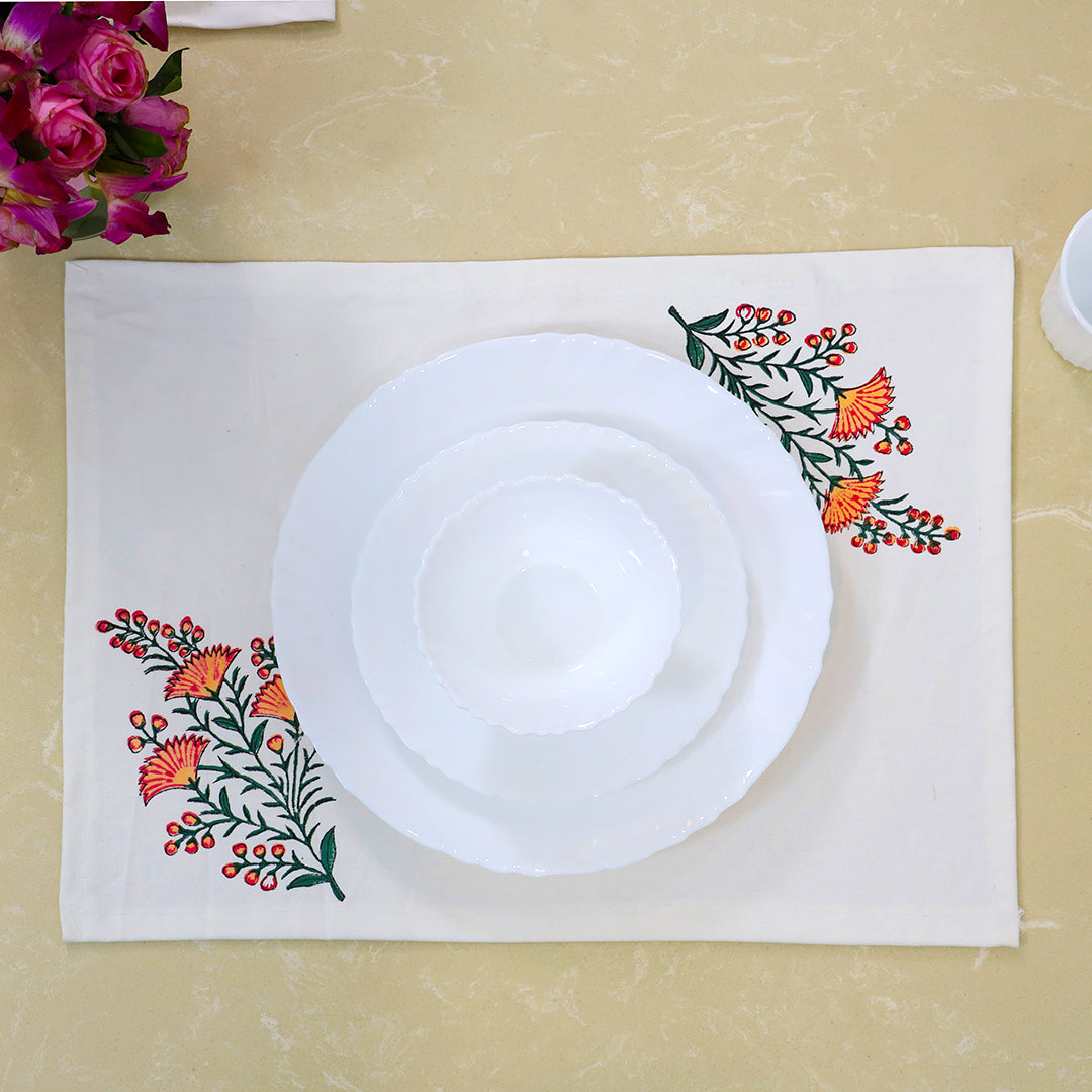 Floral Bliss Table Mats & Napkins