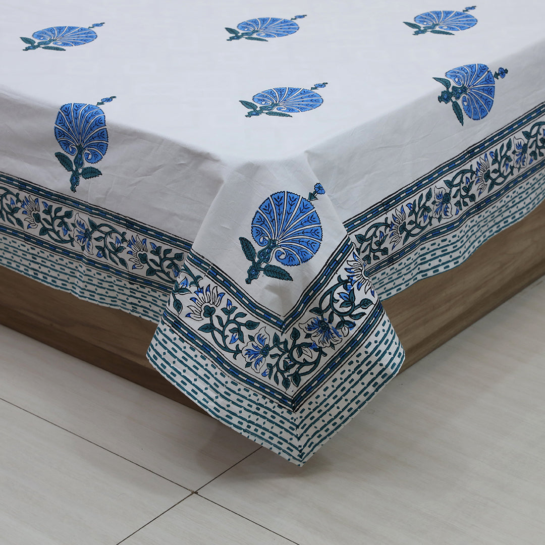 Bedsheet Set-Blue Peacock