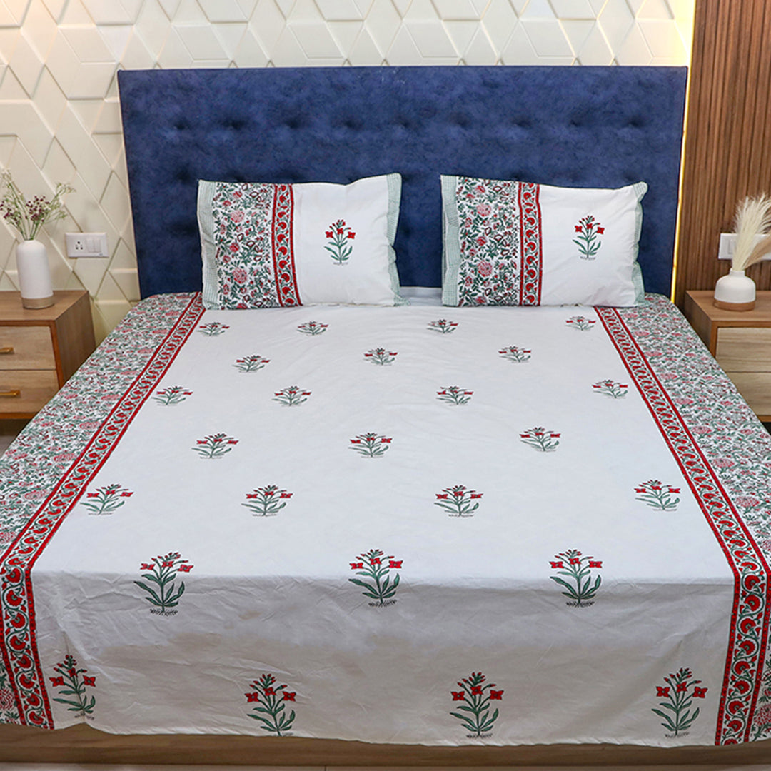 Bedsheet Set-Red Magic