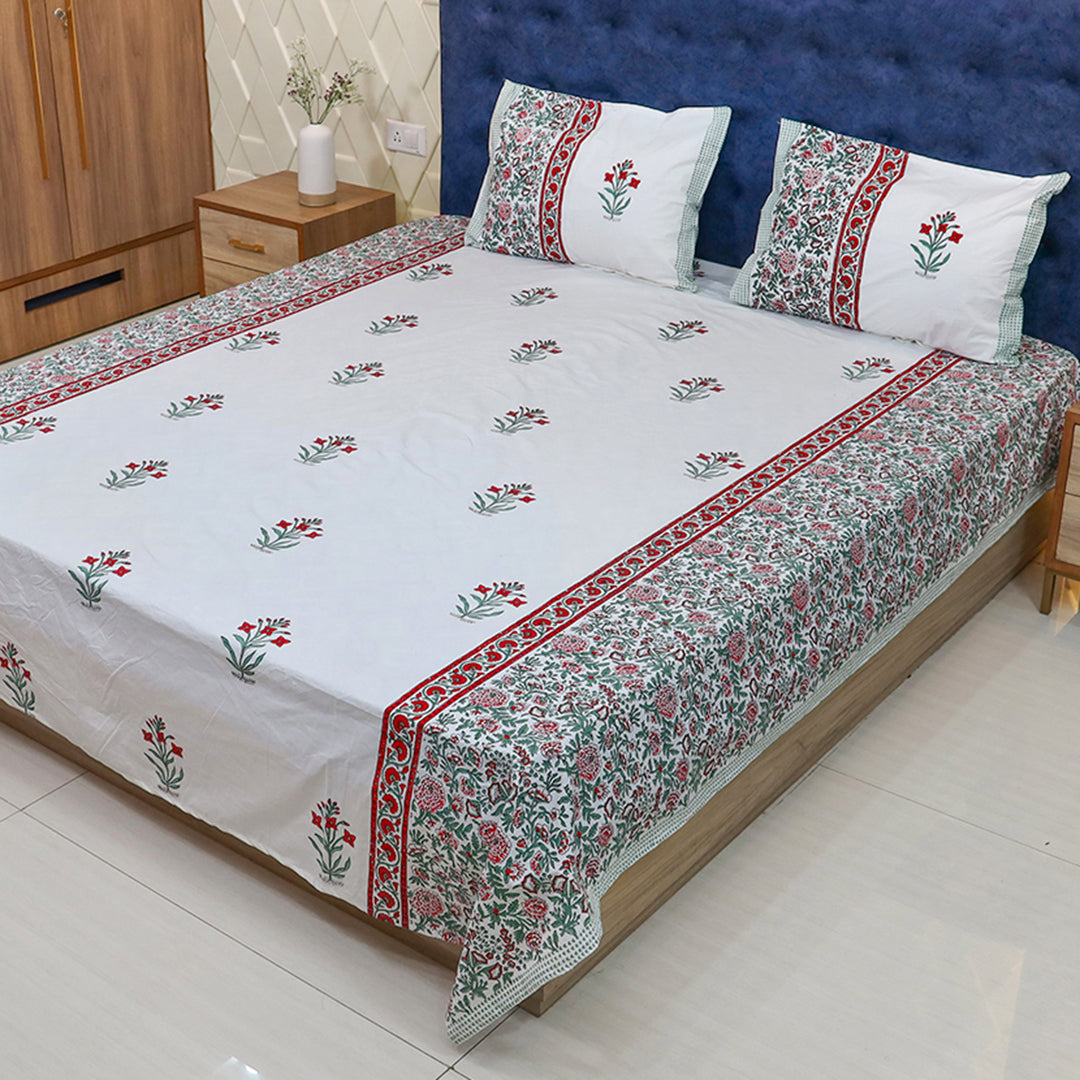Bedsheet Set-Red Magic