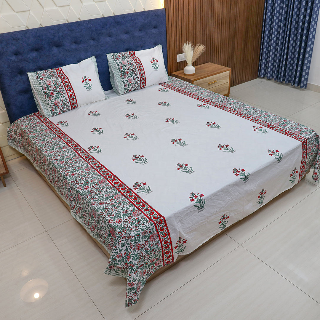 Bedsheet Set-Red Magic