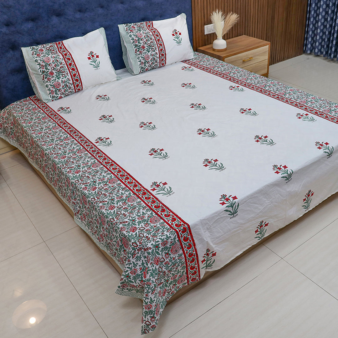 Bedsheet Set-Red Magic