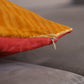 Hand Block Print - Orange Red Duet Cushion Set