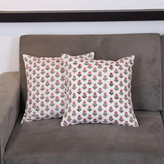 Hand Block Print - Floral Cushion Set